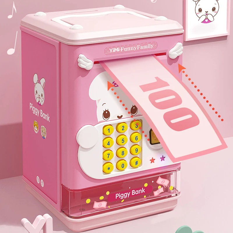 

Safe Piggy Bank Kids Money Saving Box Savings Storage Coin Box Dispenser Power Electronic Mini Boxe Coin Organizer WWH35XP