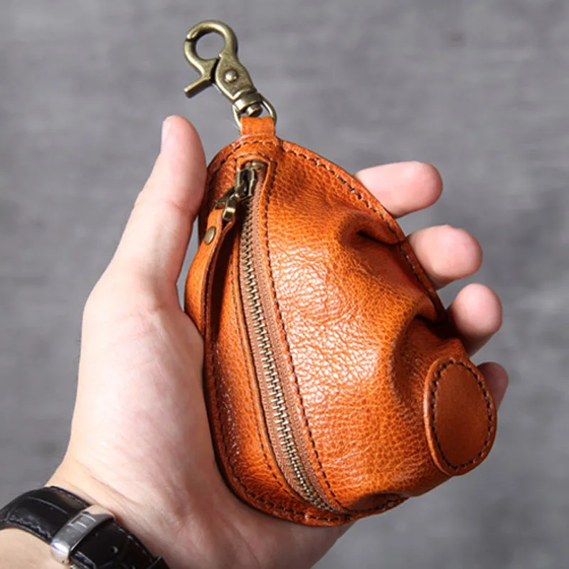 

AETOO Original leather motorcycle key pack zero wallet portable storage for both men and women