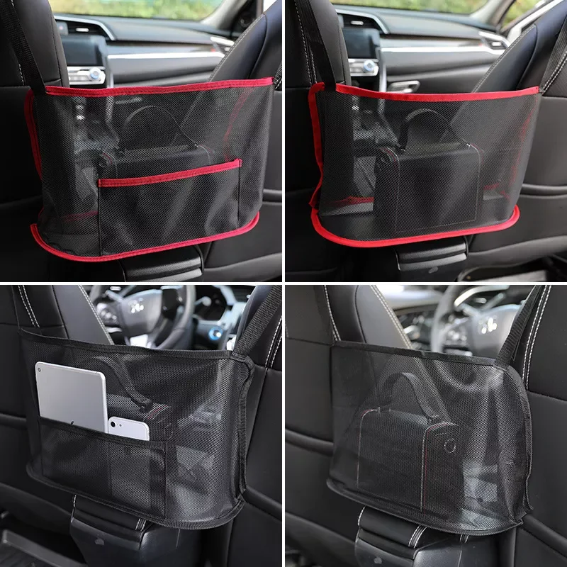 

Net Pocket Handbag Holder Car Seat Storage Between Seat Storage Pet Net Barrier Dog Net Barrier Auto Interior Accessories