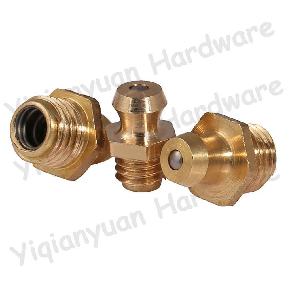 Латунные смазочные соски DIN71412 M3 ~ M16 10 шт. конусный Тип 45 ° 90 и прямые фитинги для