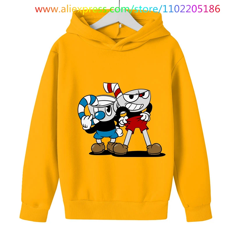 

Kids Sweatshirt Game Cuphead Hoodie Kids Clothes Girls Childrens Clothing 4-14 Year Children Clothing Boys Spring Autumn Tops