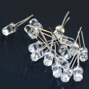 Светодиодные мигающие диоды, белый, красный, синий, зеленый, желтый, розовый, мигающая RGB 2 контакта, прозрачные светоизлучающие диоды, 100 шт.