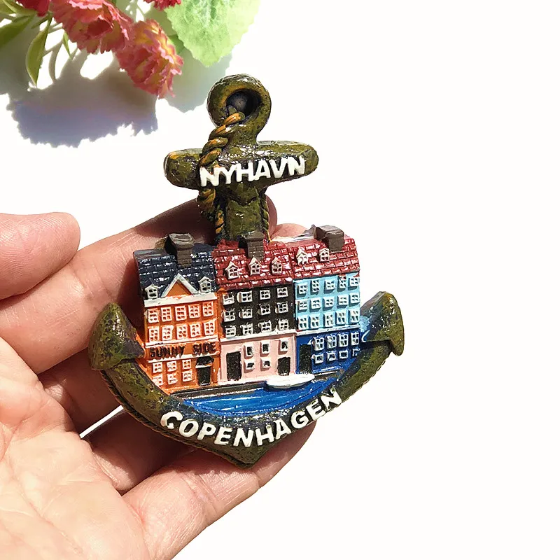 Магнит на холодильник 3d сувенир для путешествий Дания Норвегия Исландия Швеция