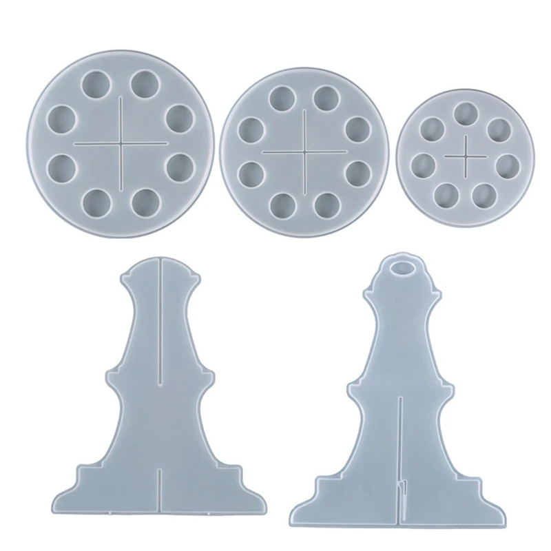 

3-слойная поднос для кофейных капсул, пластмассовая форма «сделай сам», подносы для хранения десертов, Прозрачная силиконовая форма для дом...