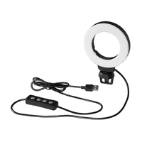 4 inch video conference brightness adjustable for laptop circle usb powered live streaming with clip portable selfie ring light