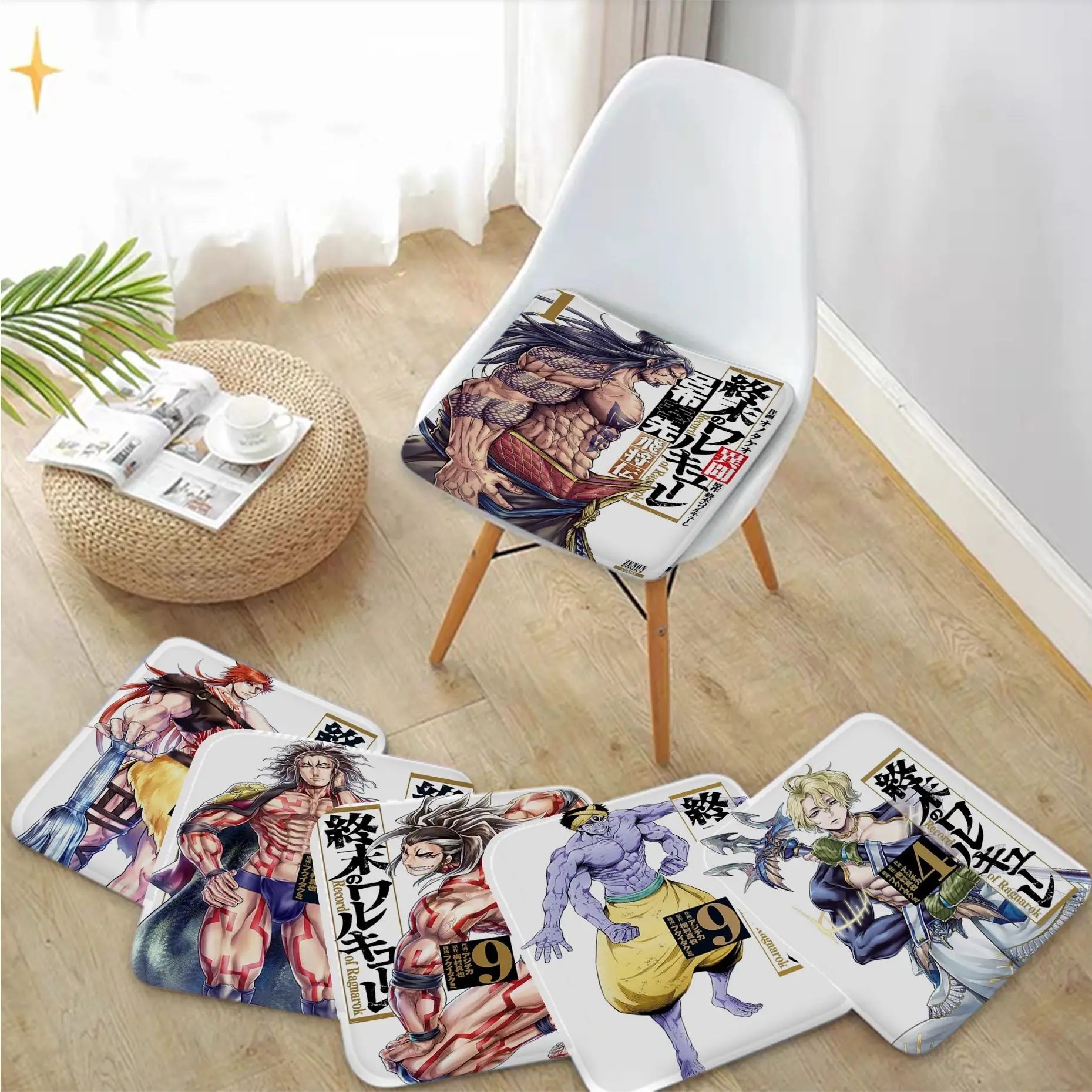 

Record Of Ragnarok Anime Simplicity Multi-Color Fabric Cushion Non-slip Living Room Sofa Students Stool Tatami Office Seat Mat