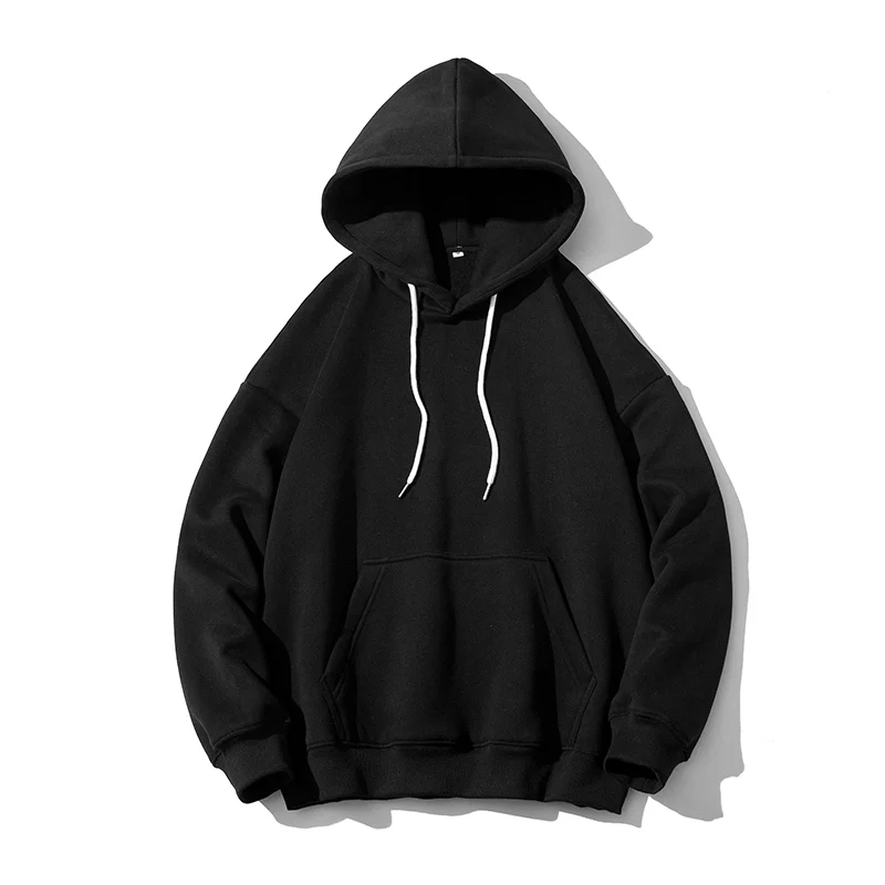 

New Spring Streetwear Fashion Solid Color Pain Hooded Plus Size Hoodies Men Harajuku Hip Hop Casual Man Hoodie Pullovers Hoody