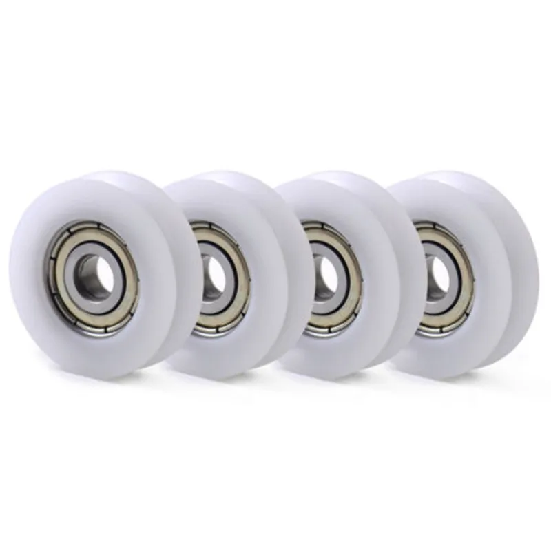 

10 Pcs U Nylon Plastic Embedded 608 Groove Ball Bearings 8*30*12mm Guide Pulley
