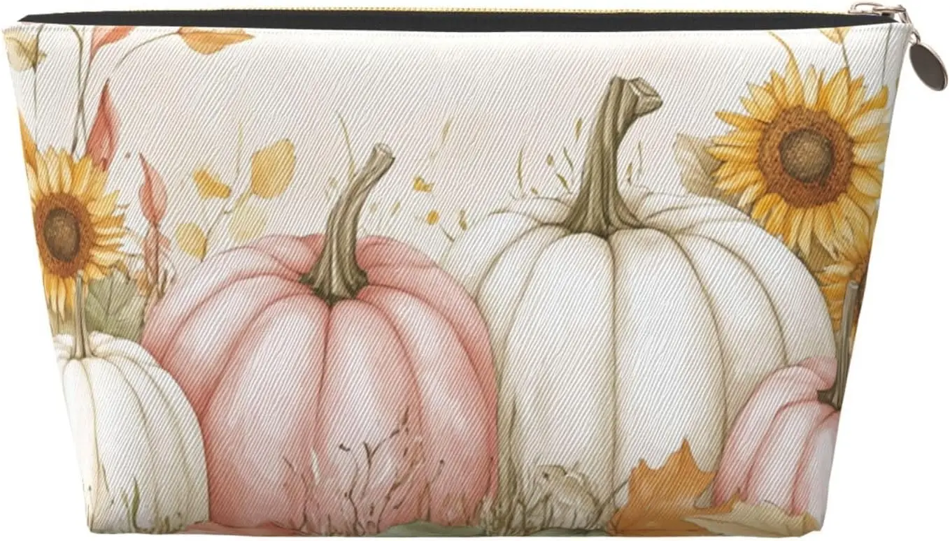 Косметичка осенняя тыква винтажная косметичка с подсолнухом дорожный