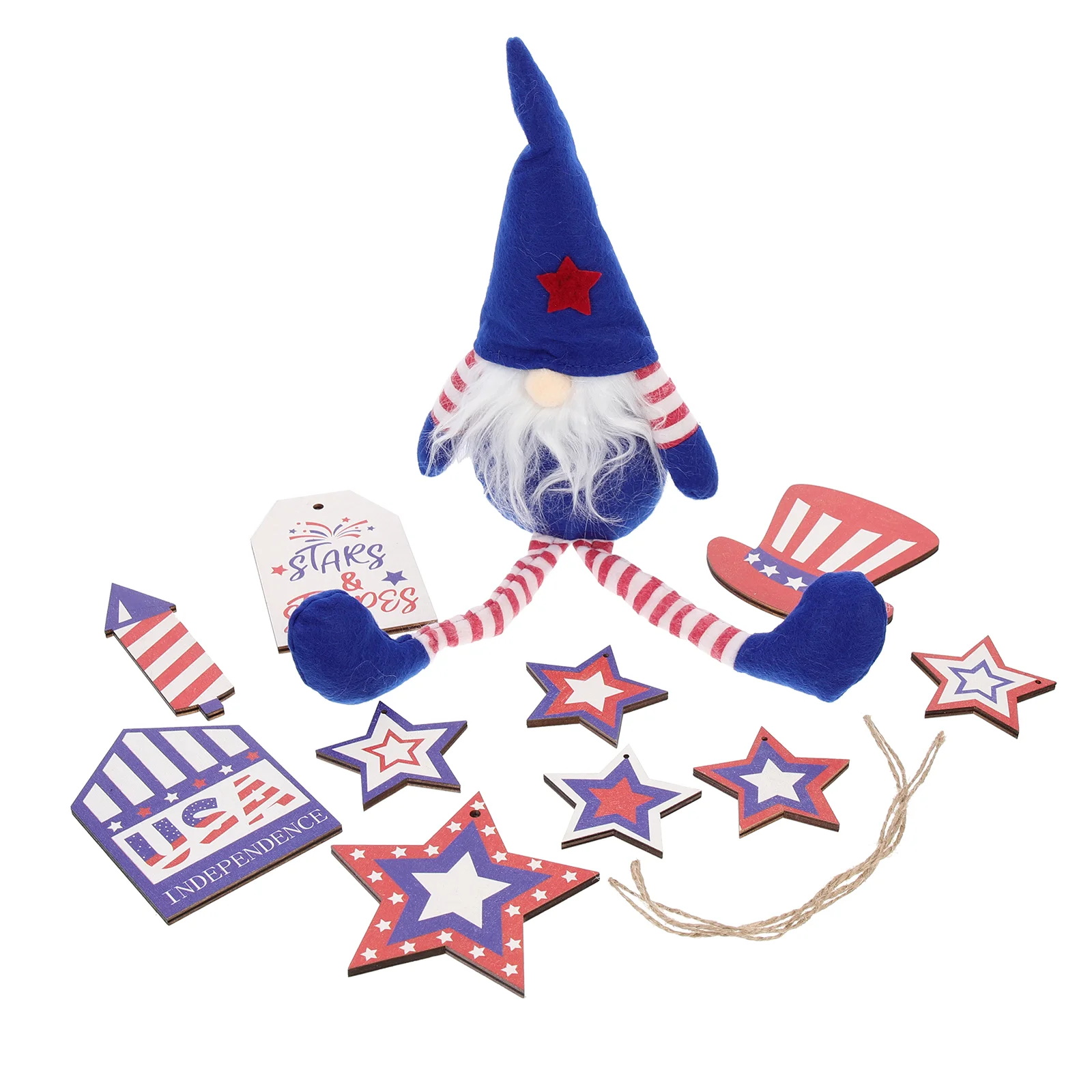 

Independence Day Tray Decor Independence Day Farmhouse Decor Home Supplies Wooden Tiered Tray Decor for Party Home