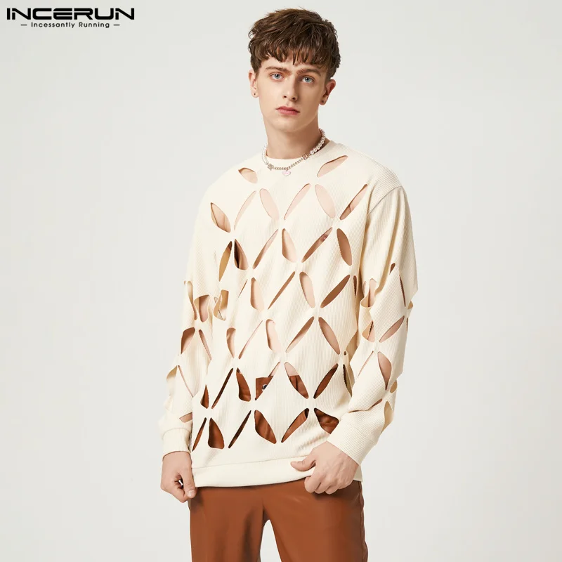 

Футболка мужская Трикотажная однотонная с круглым вырезом и длинным рукавом