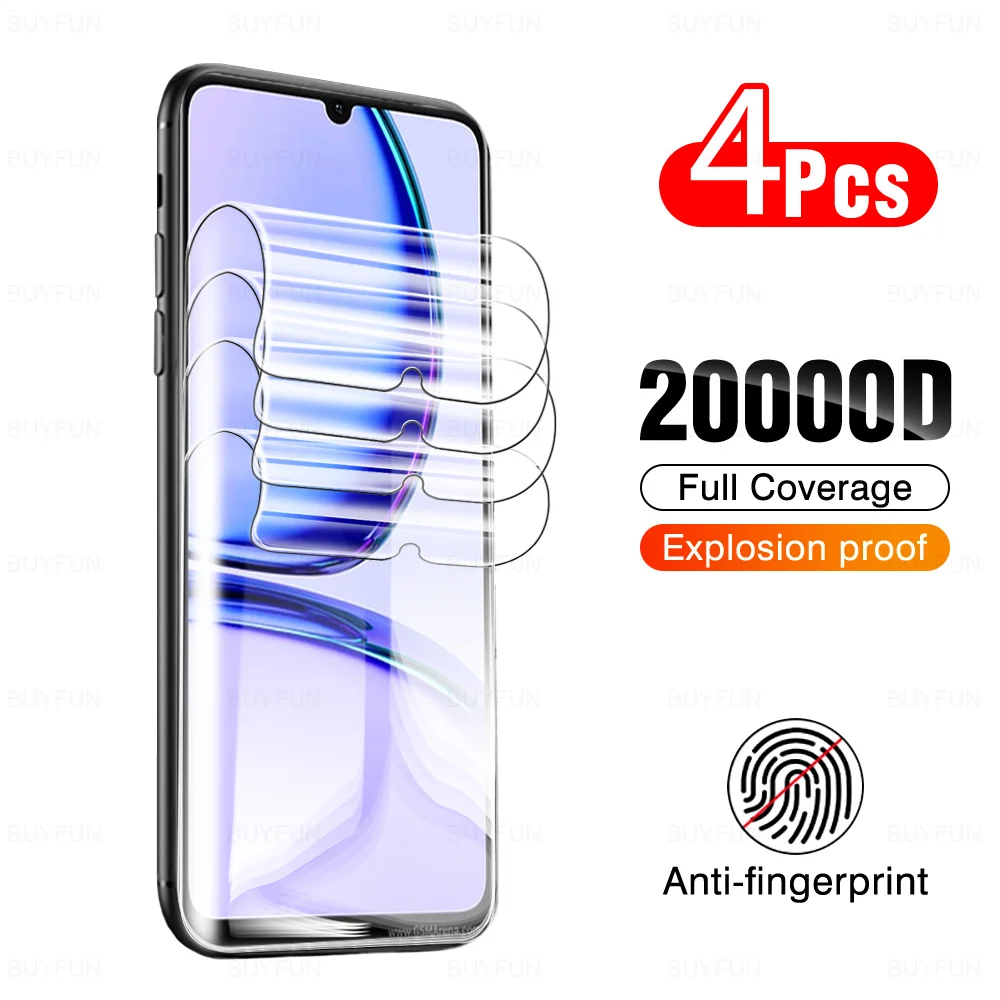 Гидрогелевая пленка 20000D для Realme C53 Realmy Realmi C 53 53C RealmeC53 4G RMX3760, изогнутая Защитная пленка для экрана 6,74 дюйма, не стекло, 4 шт.