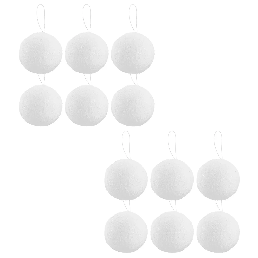 

Christmas Tree Balls Creative Pendants Decorative Ornament Hangings White Plastic