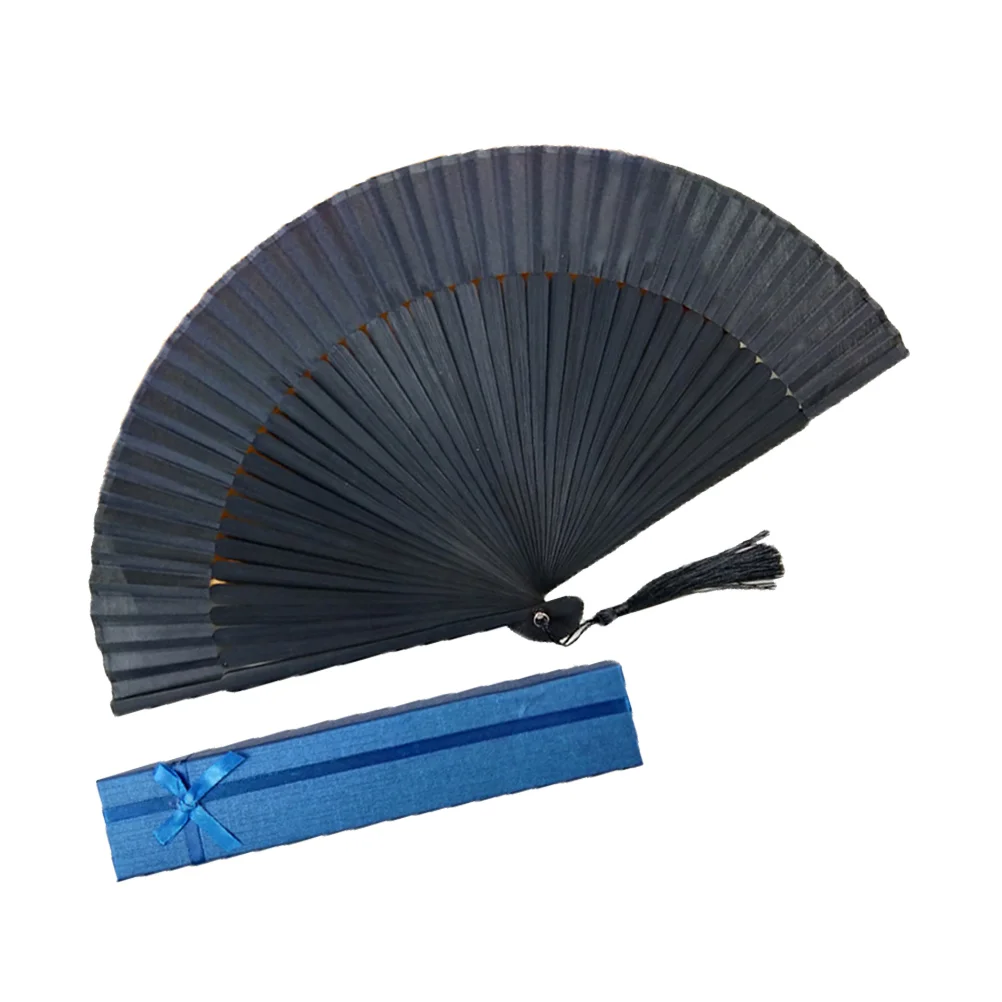 Bamboo Large Miss Man Foldable Hand Fan Men Gifts Wooden Chinese Folding Handheld