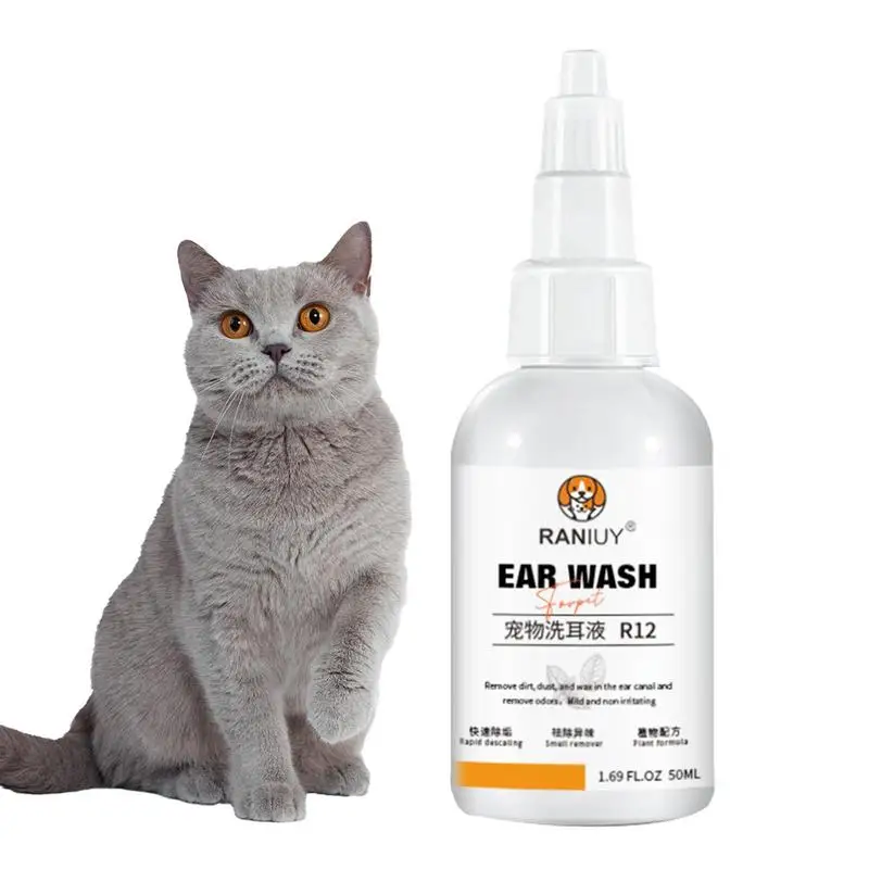 

50ml Dog Ear Cleaner Solution Dog Ear Wash Daily Care Pet Supplies For Cleaning Grooming Otic Rinse For Controlling Ear Odor In