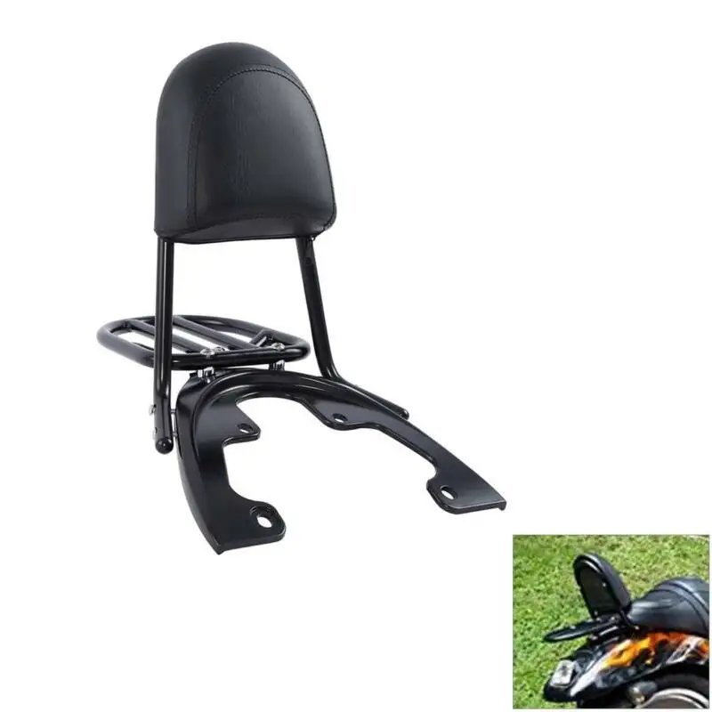 

Motorcycle Sissy Bar Backrest Luggage Rack Baseplate For Harley VRSCAW VRSCDX VRSCX 2007-2011 2008 2009 2010 Black/Chrome