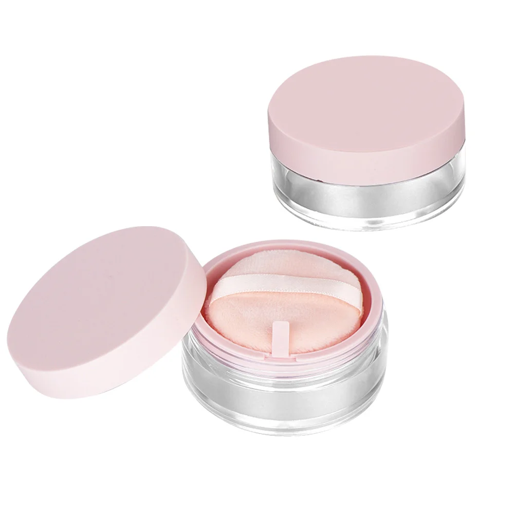 

Box Makeup Container Empty Case Puff Jars Reusable Portable Holder Bottle Refillable Compact Acrylic Loose Jar Round Poeder Face