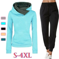 new tracksuit for women clothes two piece set hoodie sweatshirt top and pants casual ensemble femme suits