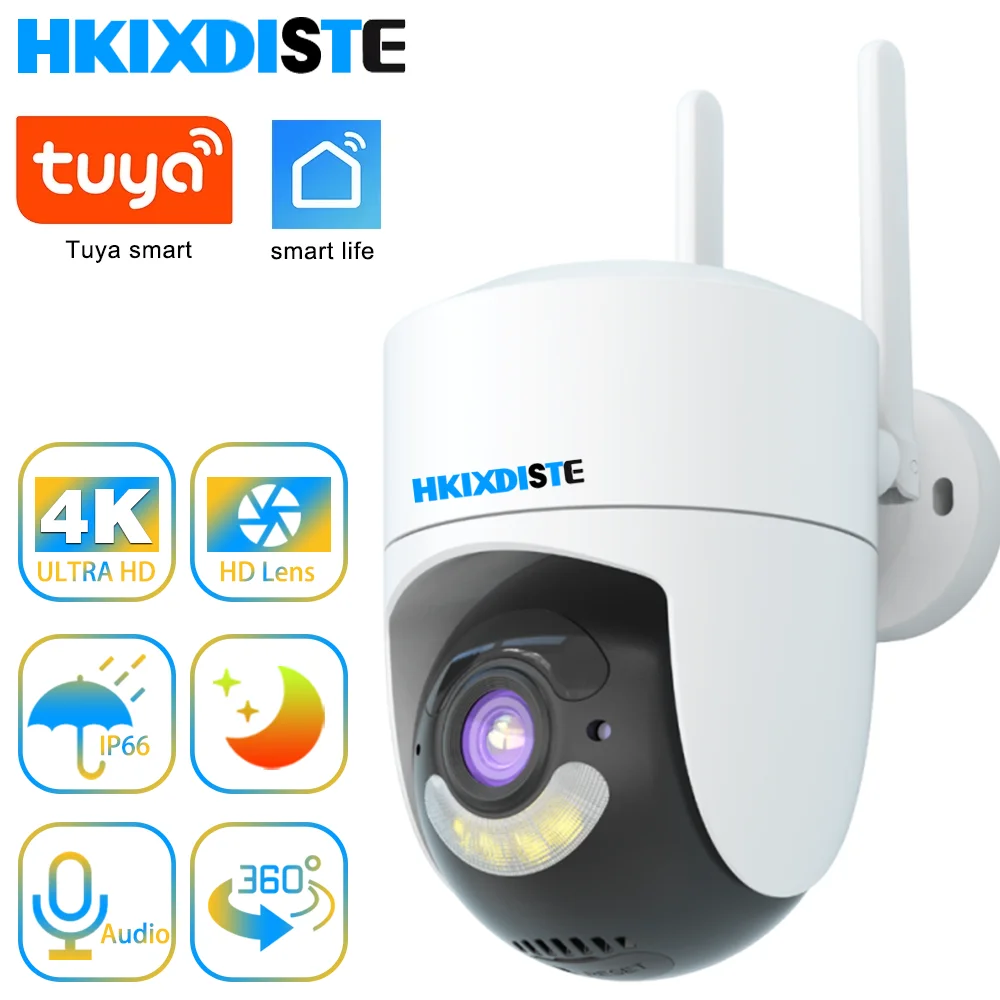 

Tuya Wi-Fi PTZ-камера 4K 8MP для улицы