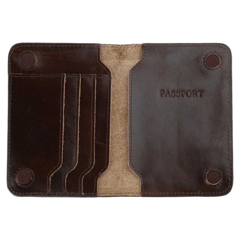 E74B Компактный и прочный кошелек для паспорта с несколькими карманами отделением