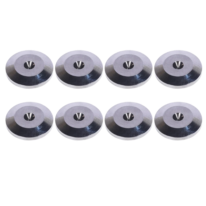 

8 Pcs 25x5mm Universal Aluminum Alloy Speaker Spikes Pads Speaker Shock Base Pad