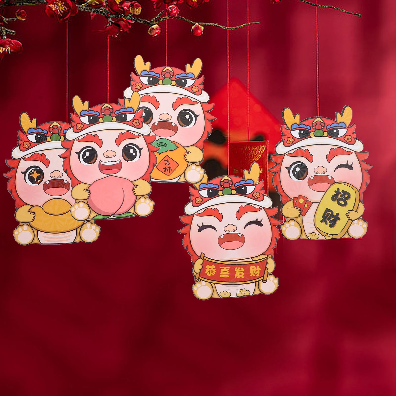 

30 Pcs Chinese Red Envelope Luck Money Bag Envelopes Lunar Year Packet Cute Dragon Packets Three-dimensional New