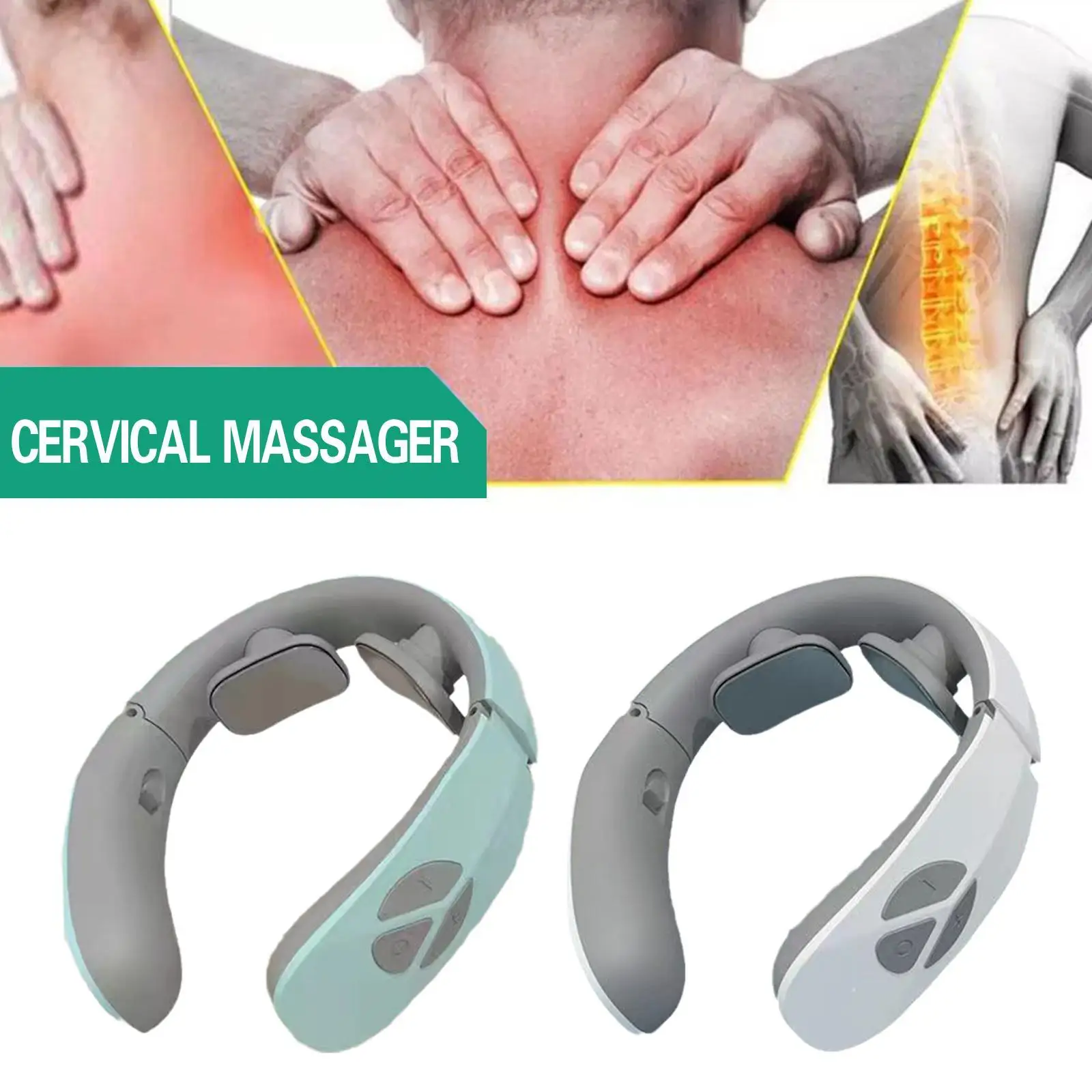 

Vibration Neck Masssger Smart Electric Rechargeable Neck Massage Device Hot Compress Magnetic Pulse Cervical Massager