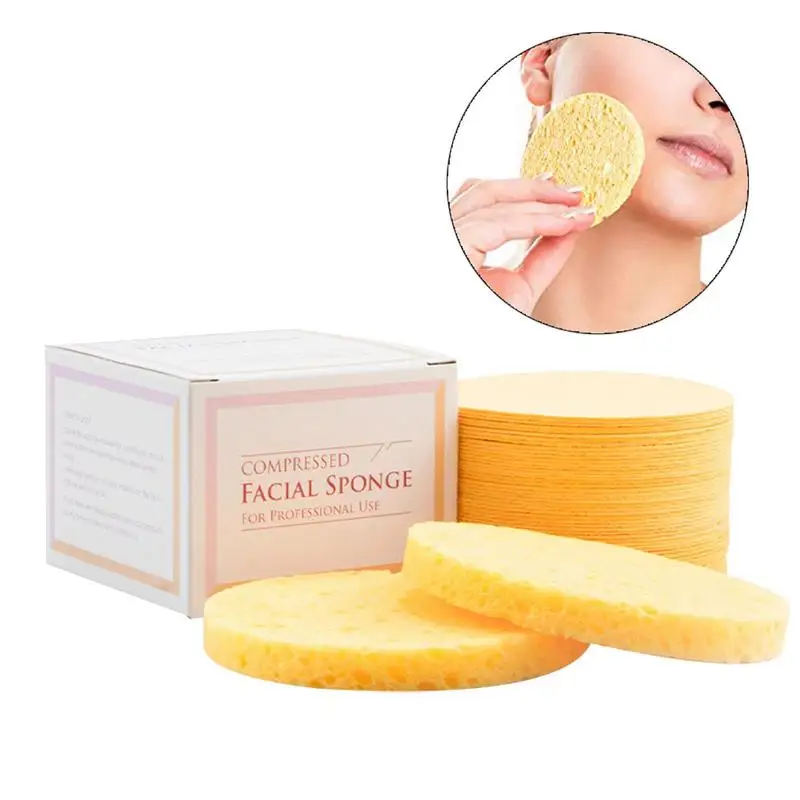 

Face Sponges For Cleansing 50Pcs Facial Cleansing Sponge With Honeycomb Structure Reusable Face Pads Face Wash Pads Face Pads