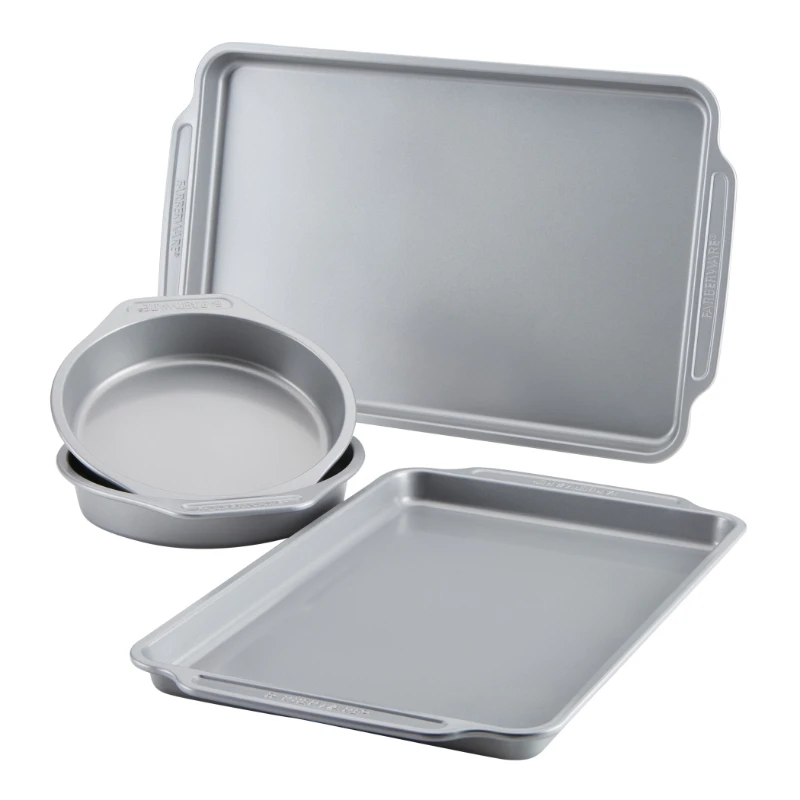 

4 Piece Nonstick Bakeware Set, Gray