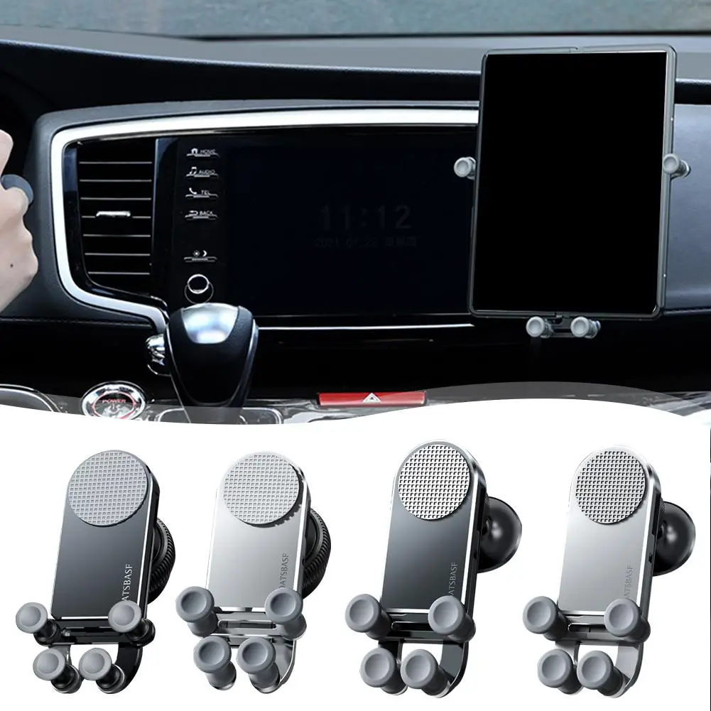 

Гравитационный держатель для телефона, металлическая подставка для автомобильного воздуховыпускного отверстия, кронштейн для Gps, вращение на 360 ° для телефона 6-7 дюймов I6j9