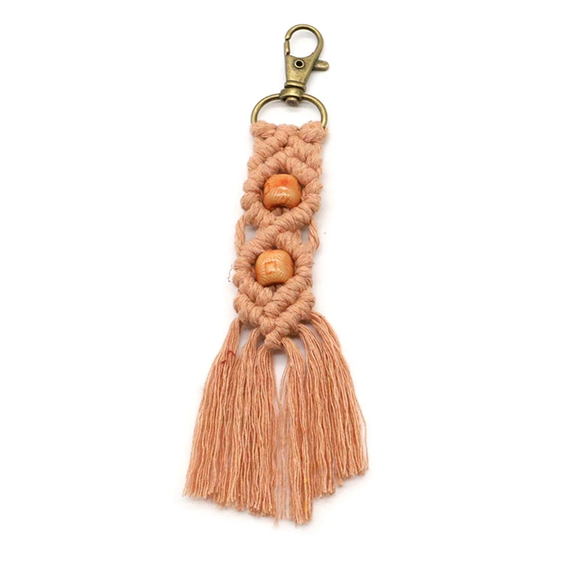 

Мини брелки для ключей макраме в стиле бохо подвески для сумки макраме для автомобильных ключей кошелек товары для телефона
