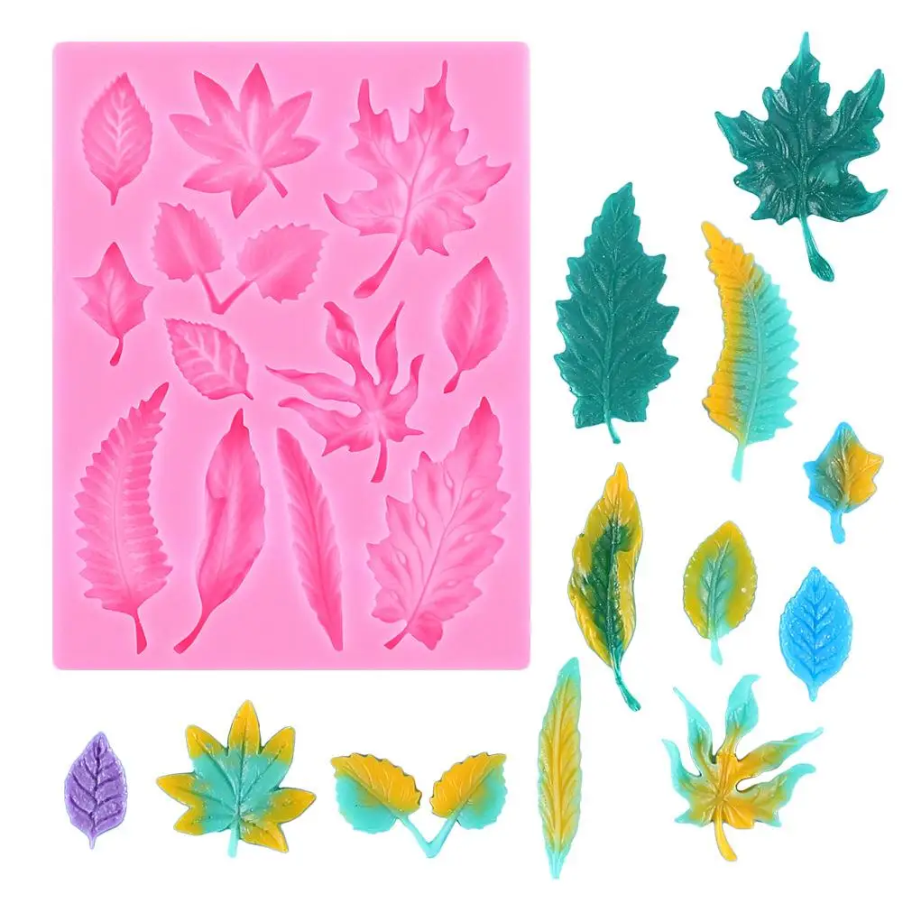 

Leaf Shape Chocolate Silicone Fondant Mold For Cake Decorating Cookie Baking Gumpastes Moulds Steam Oven Available And Resin Art