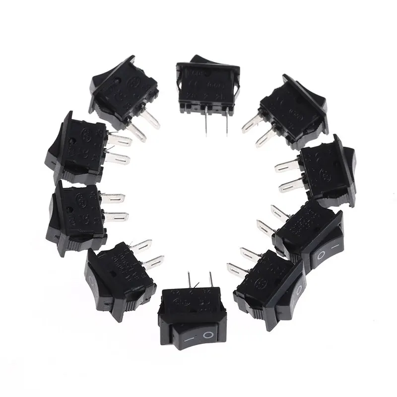 

1PCS KCD1-11 Black Rocker Switch Power Switch ON-OFF 2 Position 2 Pins 16A 250VAC 3A Hot Sale