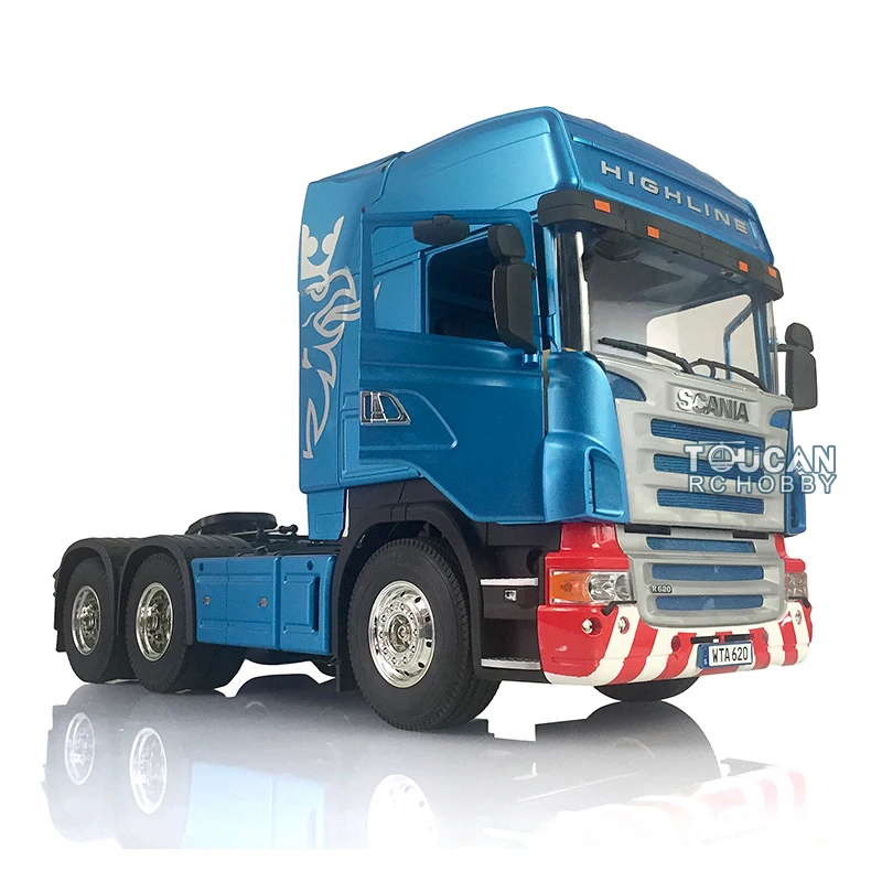 

Hercules 1/14 RC Tractor Toys Truck KIT Highline DIY Car For Toucan Scania Model Blue Painted Motor THZH0908-SMT8