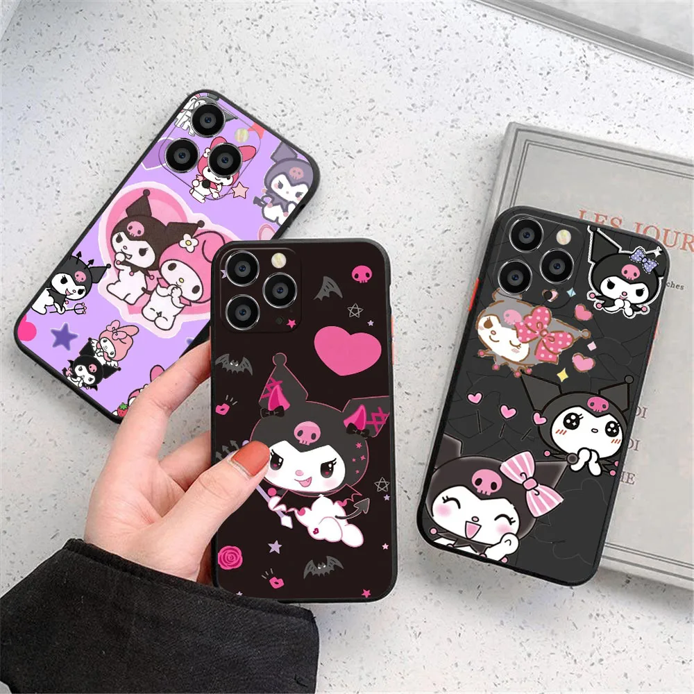 CK-26 Kuromi Melody Phone Case For OPPO F11 F17 A3 A95 A94 A57 A96 A77 A17 A92S A16K A17K A38
