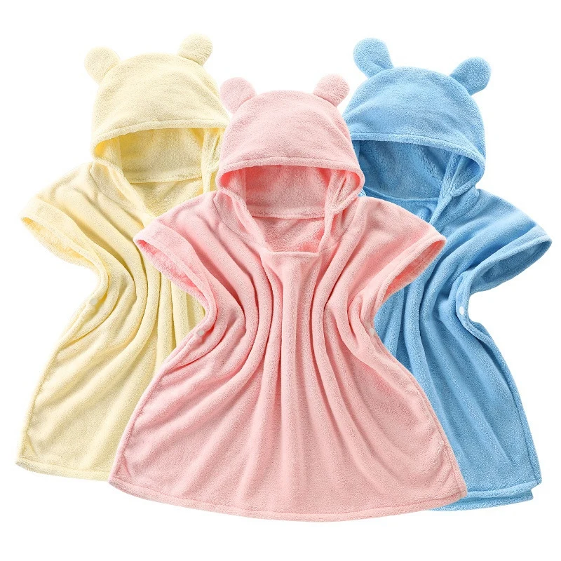 

Baby Hooded Bath Towel Microfiber Super Absorbent Thickening Baby Bathrobe Boys And Girls Super Soft Bath Towel Cape