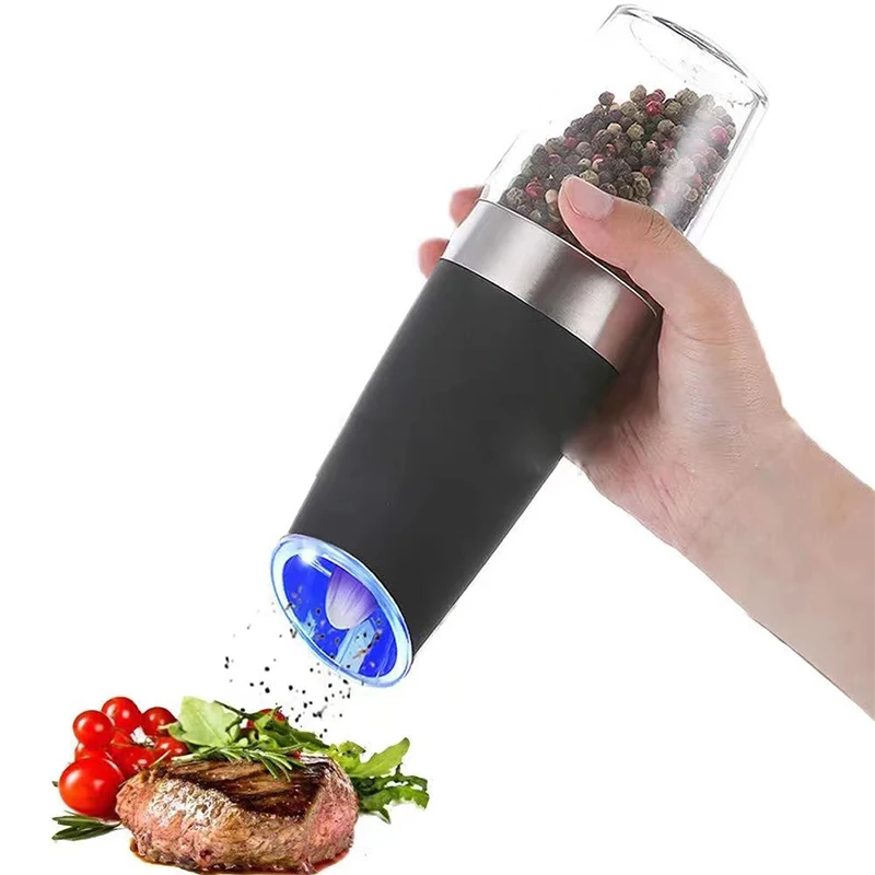 

Grinder Pepper Steel Gravity Stainless Electric Adjustable Spice Kitchen Grinder Automatic Thickness Mill Tools Pepper Induction