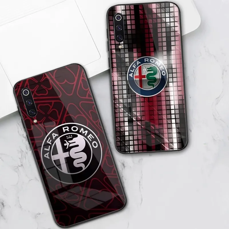 

Спортивный автомобильный чехол для телефона Alfa Romeo для Xiaomi 13 12 11T 10 9 Lite Redmi Note 11 10 10S Pro 9 9A 8 PC стеклянный чехол Funda Shell