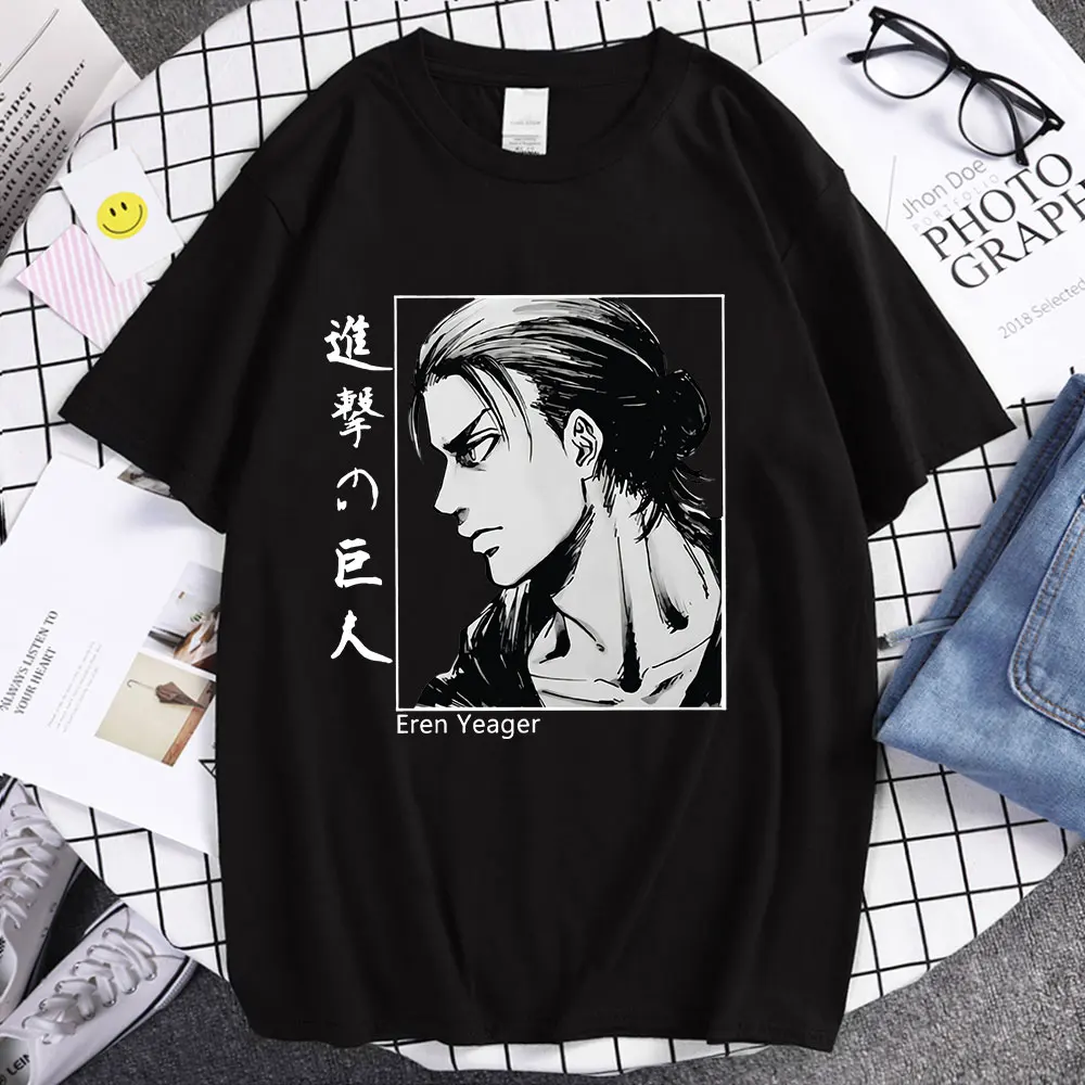 

Japanese Anime Attack on Titan Shingeki No Kyojin Levi T Shirt Women Men Funny Summer Tops Harajuku Cartoon Graphic Tees Male