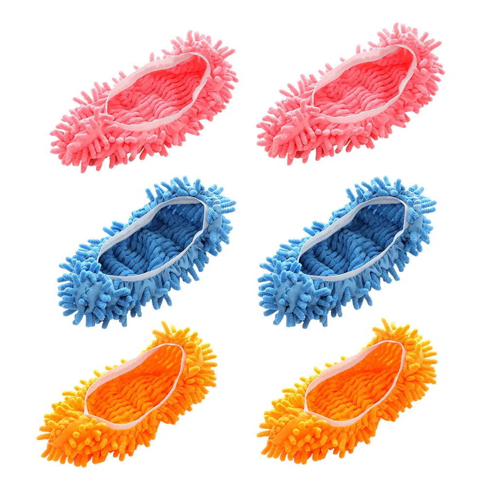 

6 Pcs Cleaning Shoes Cover Microfiber Slippers Shoe Cover O Ceader Mop Dust-proof Foot Mop Shoes