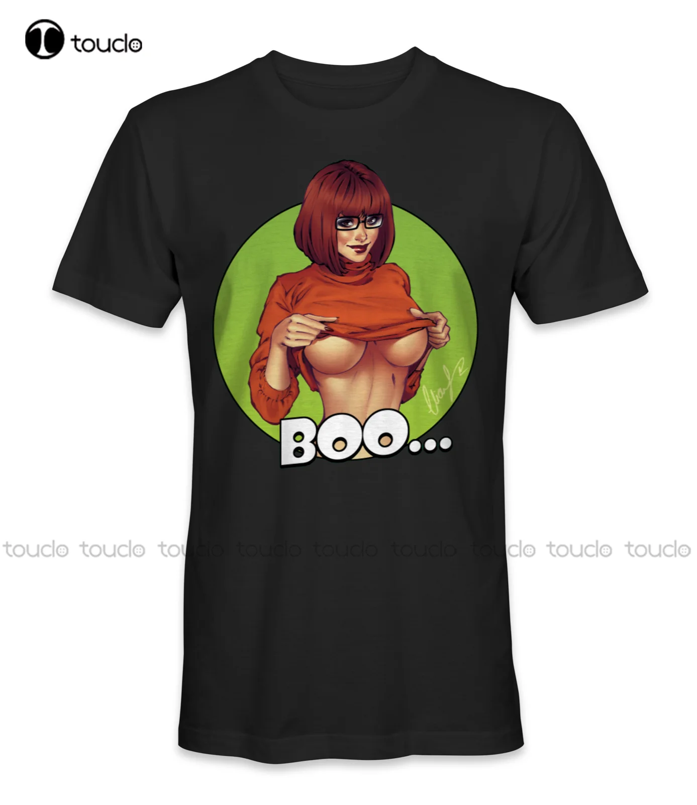 

Футболка Velma Dinkley Boo женская, черная тенниска с цифровым принтом, модная рубашка в стиле унисекс, с принтом альдулт, на заказ, на лето