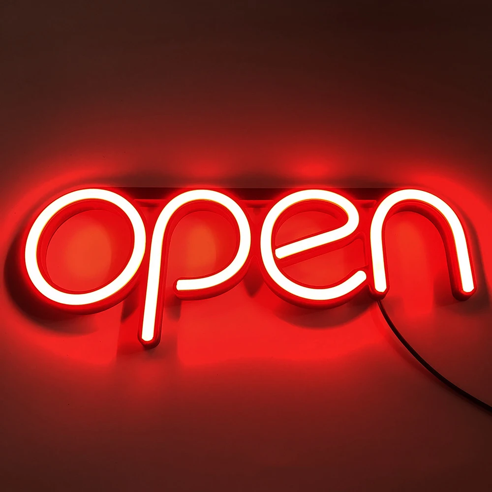 

Открытая светодиодная вывеска, неоновый светильник с вилкой для ЕС/США, клубный магазин KTV, настенное украшение, неоновые вывески, лампа, све...