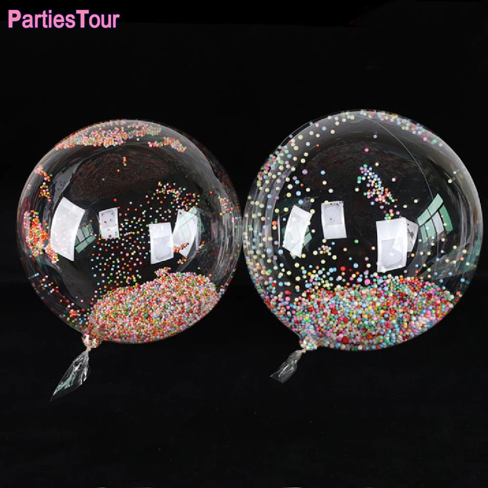 

Прозрачные воздушные шары для детского дня рождения, красочные воздушные шары из пенопласта, украшение на годовщину или свадьбу