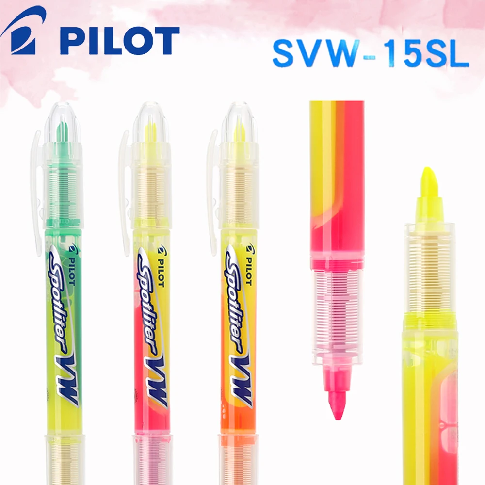 

Japan PILOT double-headed highlighter SVW-15SL highlighter color straight liquid marker pen hand account this student stationery