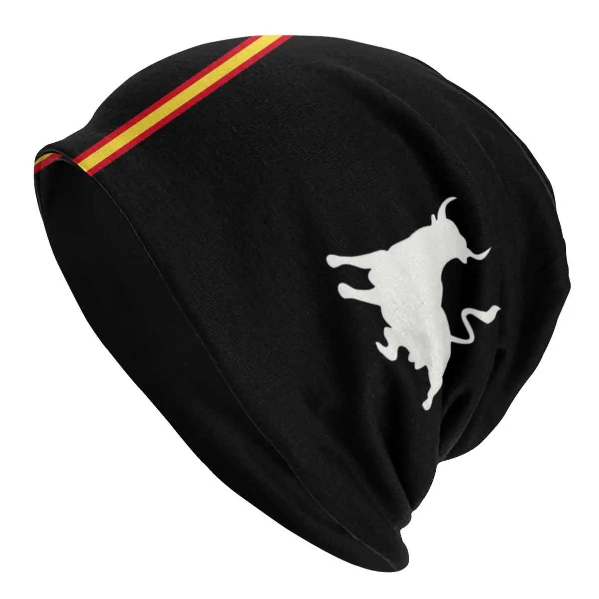 

Spanish Bull The Flag Of Spain Bonnet Beanie Knit Hat Men Women Hip Hop Unisex Adult Patriotic Winter Warm Skullies Beanies Caps