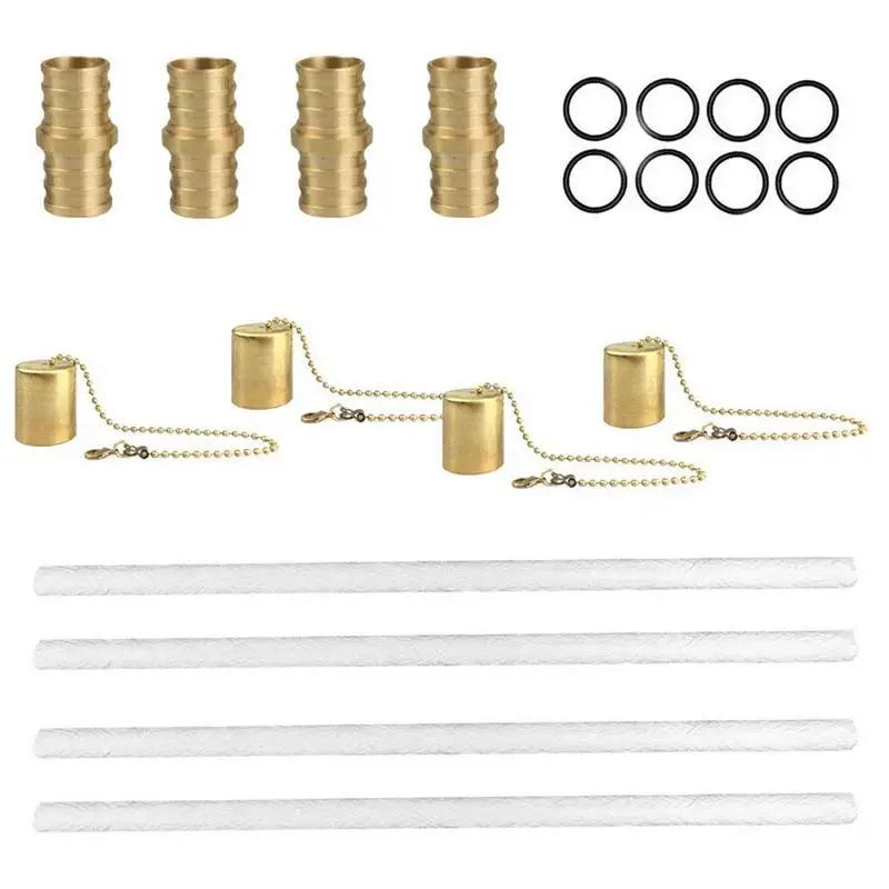 

Citronella Torch Wick Whiskey Bottle Tiki Torch Table Torches Kit Includes 4 Long Life Torch Wicks Copper Lamp Cover & Brass