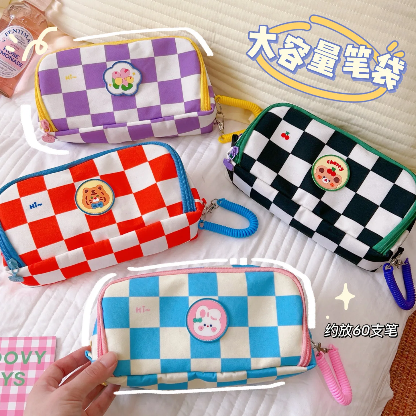 

1pcs Large Capacity Pen Bag Big Kawaii Pencil Case Stationery Cute Pencil Pouch School Supplies for Students