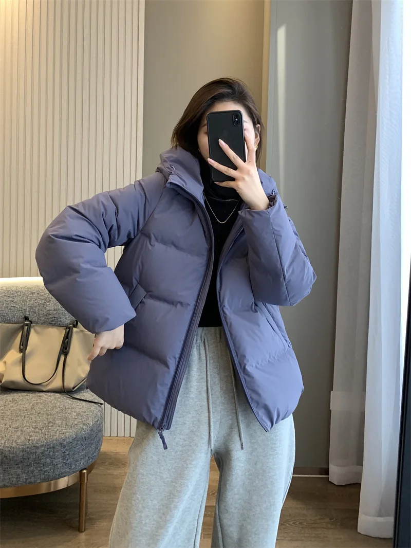 Autumn and Winter Female Models Do Not Run Hair Hooded Bread Clothes Female Cotton Clothing Warm 2022 Women