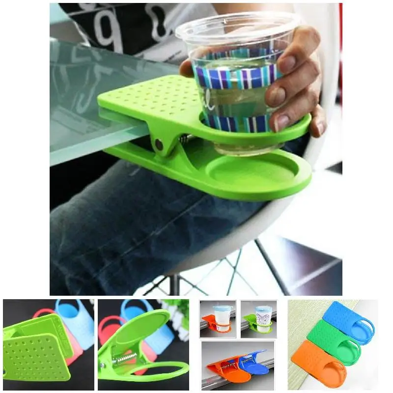 

Creative Portable Drinking Cup Holder Clip Clamp for Desk Table Office Cup Coffee Drink Holder wzpi