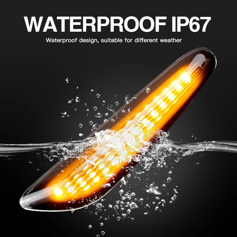 Для BMW 5 серии 2004-2010 черный F10 F11 10-13 светодиодный боковой габаритный указатель